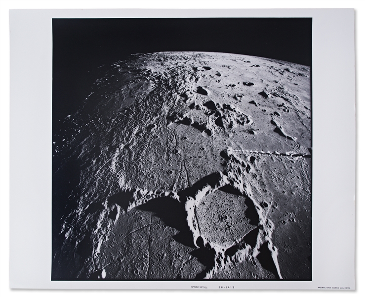 Original 20'' x 16'' Large Format Photograph from NASA's Apollo Metric Program -- The High Resolution Lunar Mapping Project
