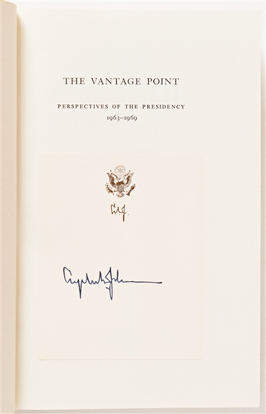 Lyndon B. Johnson Signed First Edition of ''The Vantage Point'' -- With PSA/DNA COA