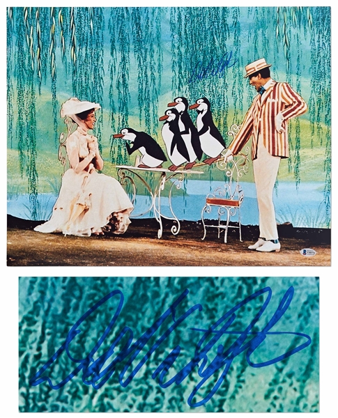 Dick Van Dyke Signed 20'' x 16'' Photo From ''Mary Poppins'' -- With Beckett COA