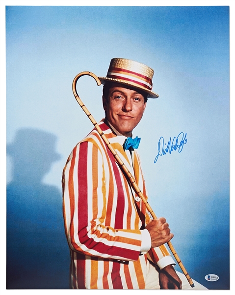 Dick Van Dyke Signed 20'' x 16'' Photo From ''Mary Poppins'' -- With Beckett COA