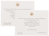 Invitations to the Investiture Ceremony and Reception of Supreme Court Chief Justice John Roberts