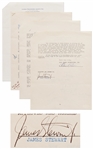 James Stewart Signed Contract to Appear on Bing Crosbys Radio Program -- With JSA COA