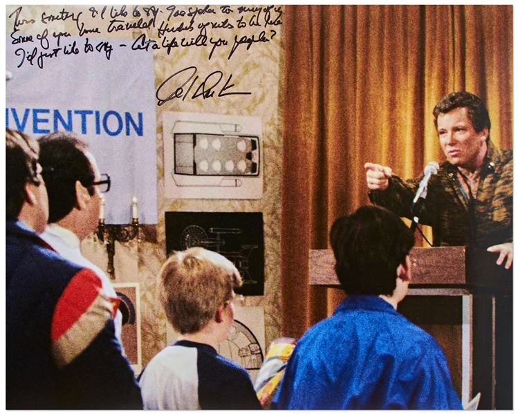 William Shatner Signed 20'' x 16'' Photo from His Famous ''Get a Life'' 1986 ''Saturday Night Live'' Skit