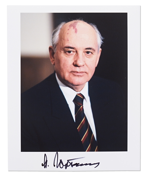 Mikhail Gorbachev Signed 8'' x 10'' Photo -- Near Fine Condition Without Inscription -- With PSA/DNA COA
