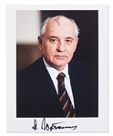 Mikhail Gorbachev Signed 8 x 10 Photo -- Near Fine Condition Without Inscription -- With PSA/DNA COA
