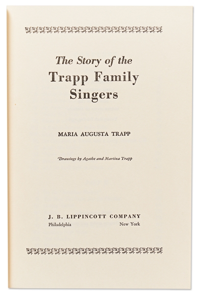 Maria von Trapp Signed Copy of ''The Story of the Trapp Family Singers'' -- With PSA/DNA COA