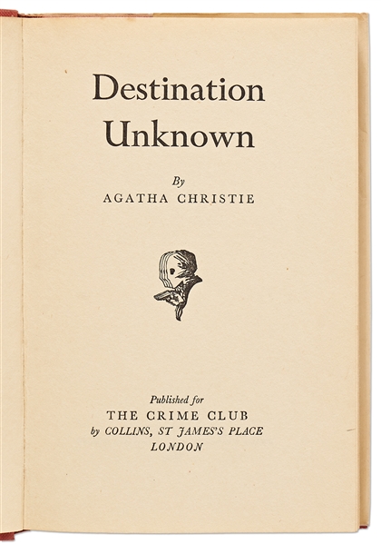 First Edition of ''Destination Unknown'' by Agatha Christie, in Original Dust Jacket