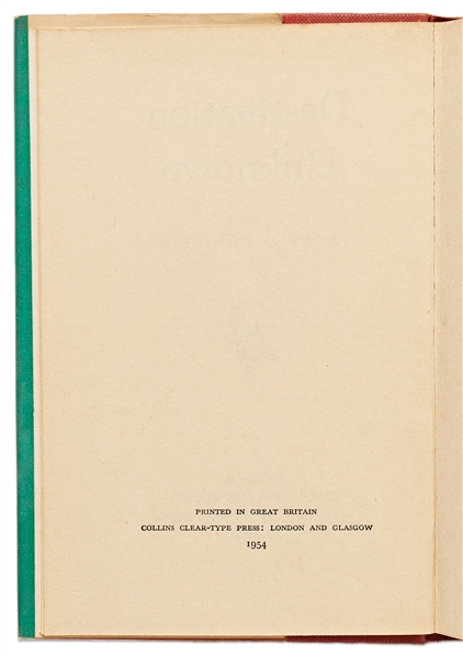 First Edition of ''Destination Unknown'' by Agatha Christie, in Original Dust Jacket