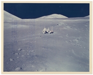 NASA Photo Showing Harrison Schmitt at the Lunar Rover, Taken During the Apollo 17 Mission