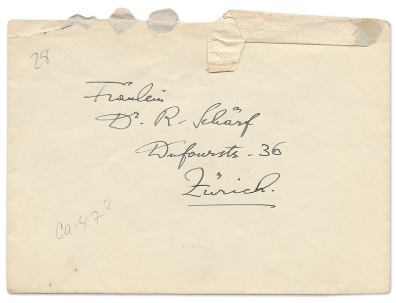 Carl Jung Autograph Note Signed on His Personal Stationery