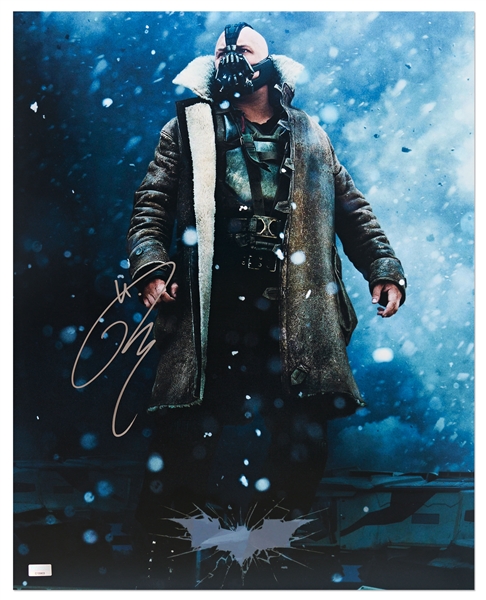 Tom Hardy Signed 16'' x 20'' Photo as Bane in ''The Dark Knight Rises''