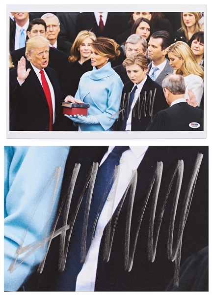 Donald Trump Signed Photo of His Inauguration -- Large Photo Measures 18'' x 12'' -- With PSA/DNA COA