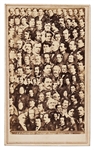 Vintage 1860s Photomontage CDV of Prominent Stage Actors Including John Wilkes Booth