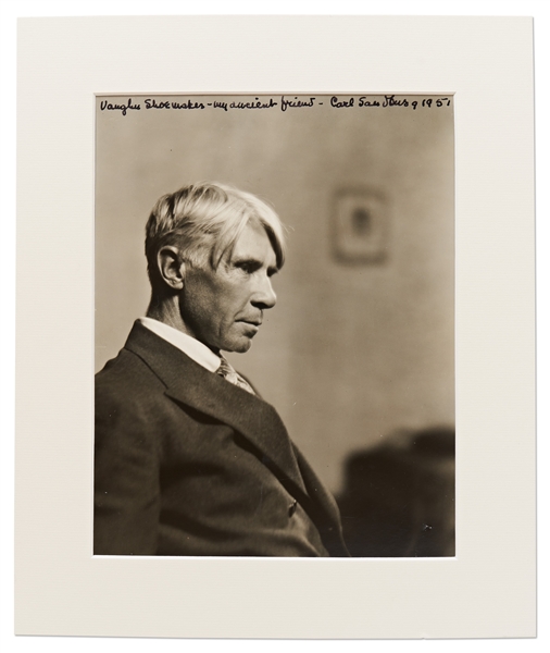 Carl Sandburg Signed 8'' x 10'' Photo, Inscribed to His ''ancient friend''