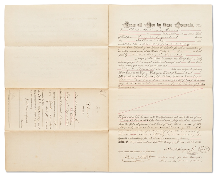 Frederick Douglass Document Signed as Recorder of Deeds