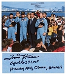 Fred Haise Signed 20 x 16 Photo of the Apollo 13 Crew Accepting the Presidential Medal of Freedom Award