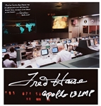Fred Haise Signed 20 x 16 Photo of NASA Mission Control During the Apollo 13 Mission -- Photo Was Taken just before our almost fatal accident