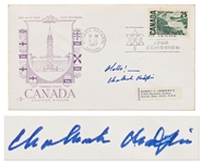 Charlie Chaplin Signed Canadian First Day Cover -- With PSA/DNA COA