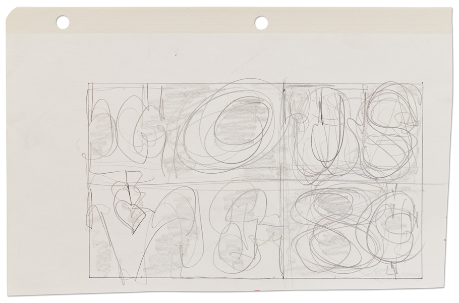 Robert Indiana Signed ''LOVE'' Sketch