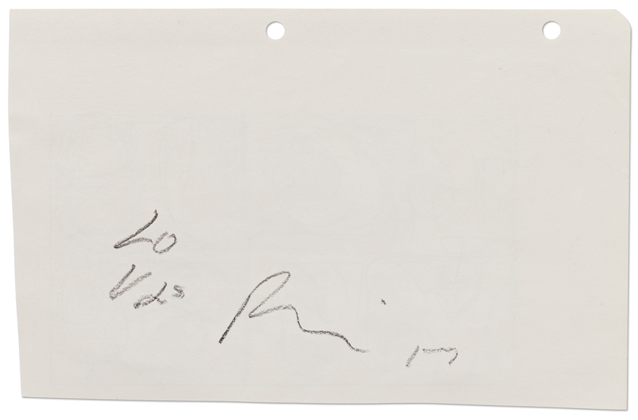 Robert Indiana Signed ''LOVE'' Sketch