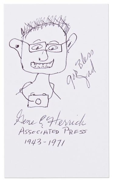 Signed Self-Portrait of Gene E. Herrick, the Civil Rights Photographer Who Captured Iconic Images of Martin Luther King, Jr. and Rosa Parks