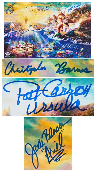 ''The Little Mermaid'' Cast-Signed 11'' x 17'' Photo -- Signed by Jodi Benson as Ariel, Christopher Barnes as Prince Eric & Pat Carroll as Ursula -- With PSA/DNA COA