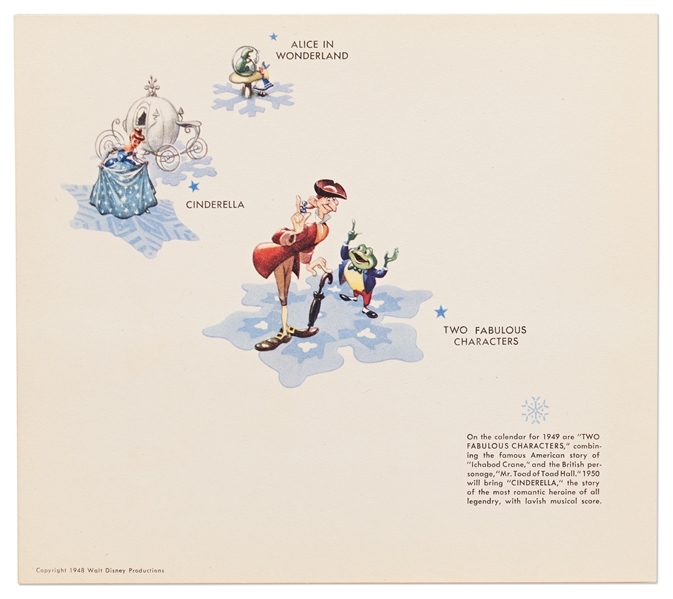 Original 1948 Walt Disney Productions Christmas Card