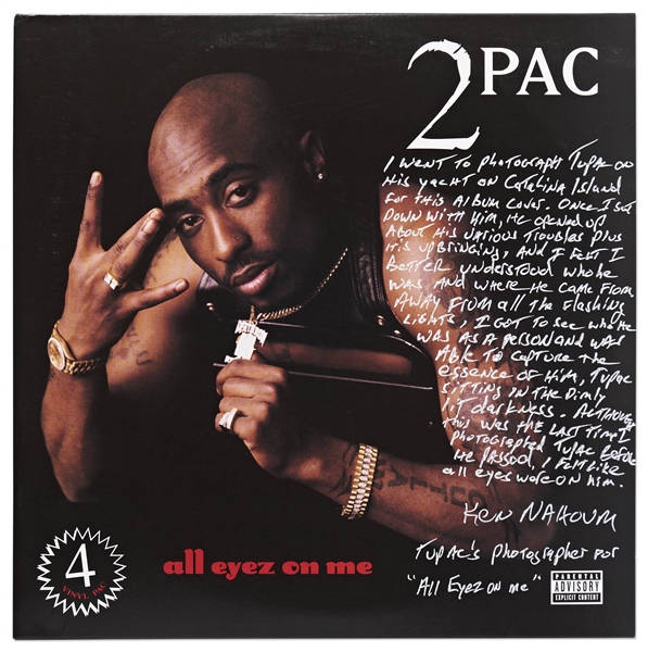 2Pac All Eyez on Me Album Signed by Photographer Ken Nahoum Who Describes How He Captured the Revealing Photos of Tupac