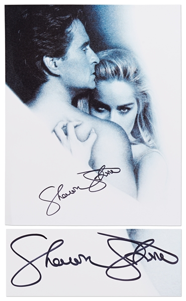 Sharon Stone Signed 20'' x 16'' Photo from ''Basic Instinct''