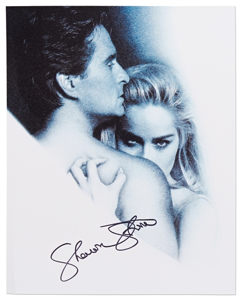 Sharon Stone Signed 20'' x 16'' Photo from ''Basic Instinct''