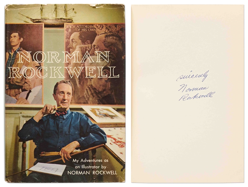 Norman Rockwell Signed First Edition of ''My Adventures as an Illustrator'' -- Uninscribed