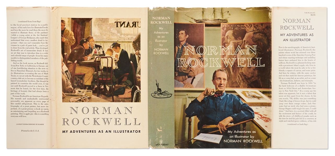 Norman Rockwell Signed First Edition of ''My Adventures as an Illustrator'' -- Uninscribed