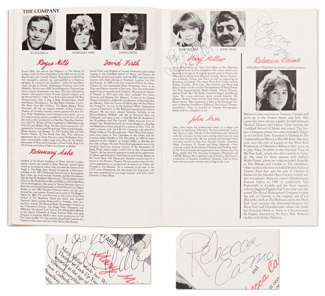 ''The Phantom of the Opera'' Signed Program from Her Majesty's Theatre in London -- Signed by Four Original Cast Members Including Michael Crawford & Steve Barton