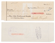 Orville Wright Holograph Check Signed from 1924