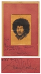 Jimi Hendrix Signed Matted Artwork of Himself -- Uninscribed and with Roger Epperson COA