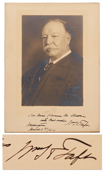 William Howard Taft Signed Photo as Supreme Court Chief Justice -- Measures 9.375 x 12.875