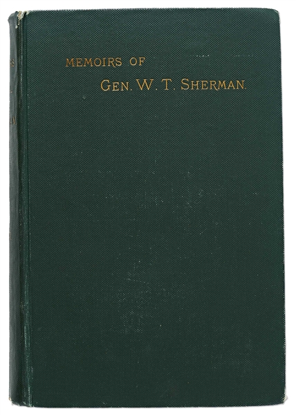 Civil War General William Tecumseh Sherman Signed Memoirs