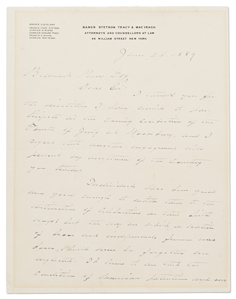 Grover Cleveland Autograph Letter Signed Regarding the 4th of July -- ''American patriotism and our national pride...may be measured by the zeal...with which the Fourth of July is celebrated''
