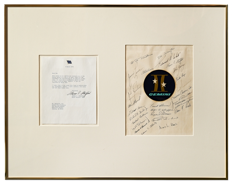 Gemini Display Signed by Neil Armstrong, Gus Grissom, Edward White, John Young, Alan Shepard, Tom Stafford & More