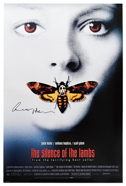 Anthony Hopkins Signed ''Silence of the Lambs'' Movie Poster