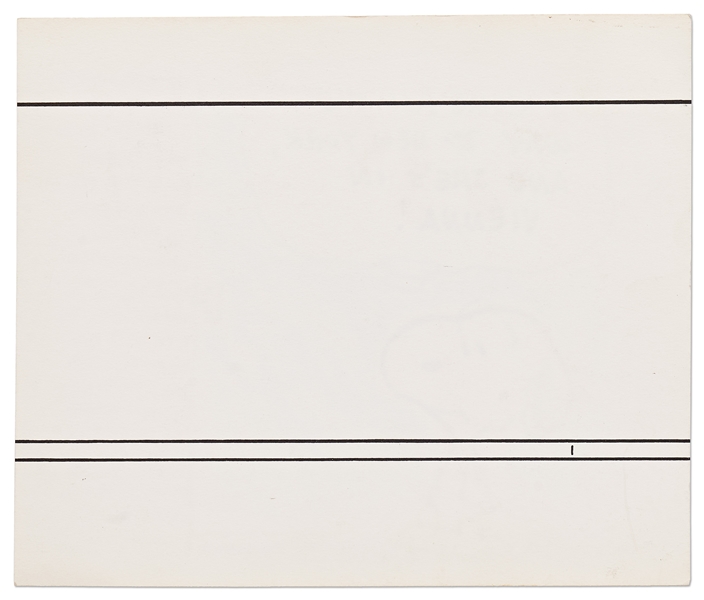 Charles Schulz Hand-Drawn Sketch of Snoopy Measuring Over 9'' x 8''