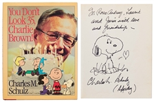 Charles Schulz Hand-Drawn Sketch of Snoopy With a Heart Symbol