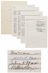 Marx Brothers Contract Signed by All Four Brothers for Their Most Famous Film, Duck Soup