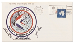 Apollo 15 Crew-Signed NASA Insurance Cover -- From Al Wordens Personal Collection, and Also With His Signed COA