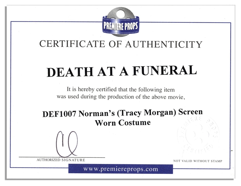 Tracy Morgan Screen-Worn T-Shirt From the 2007 Film ''Death at a Funeral''