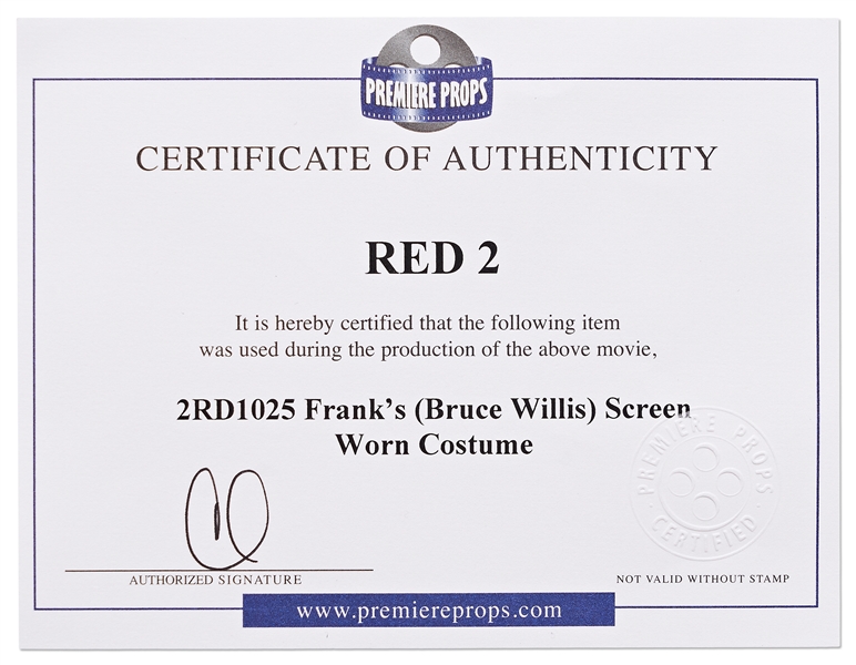 Bruce Willis ''Red 2'' Screen-Worn Custom Dress Shirt