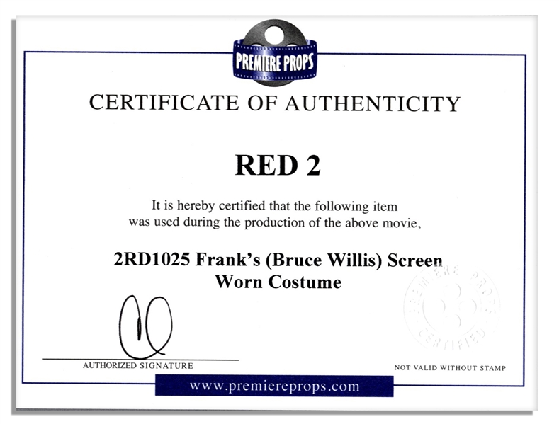 Bruce Willis ''Red 2'' Screen-Worn Custom Dress Shirt