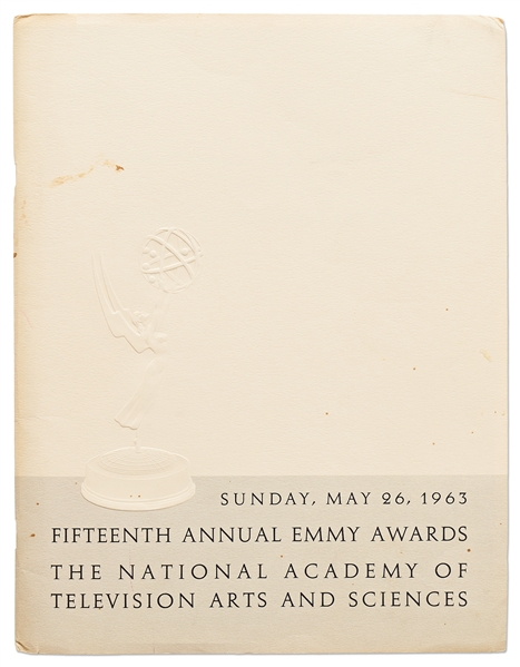 Program From the 1963 Emmy Awards Ceremony