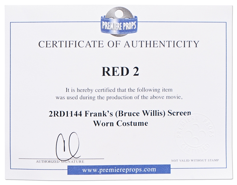 Bruce Willis Screen-Worn Wardrobe From ''Red 2''