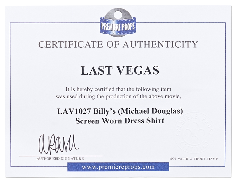 Screen Luminary And Two Time Oscar Winner Michael Douglas'  Screen-Worn Shirt From ''Last Vegas''